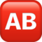 Ab Button (blood Type) emoji on Apple